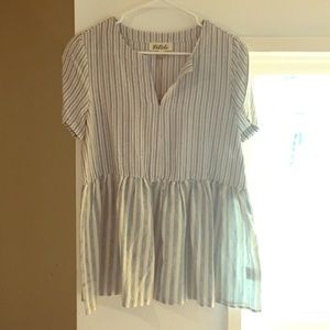 Striped babydoll top